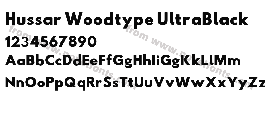 Hussar Woodtype UltraBlackPreview