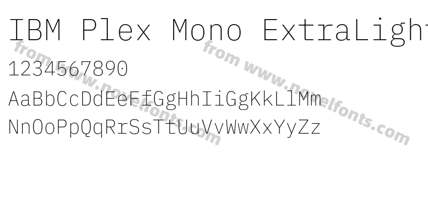 IBM Plex Mono ExtraLightPreview