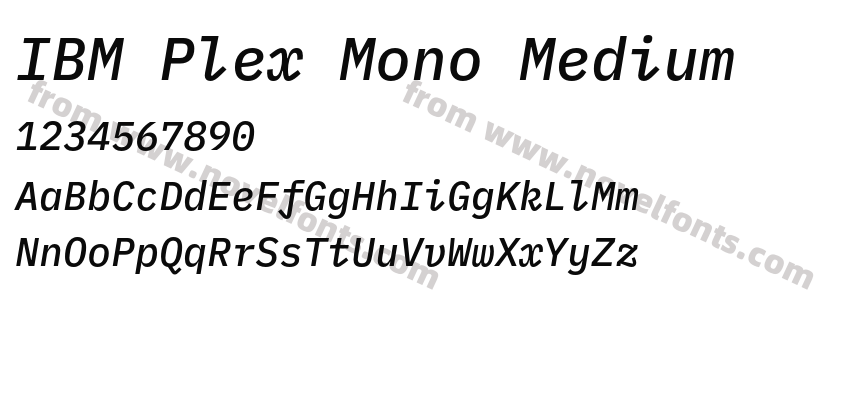 IBM Plex Mono MediumPreview