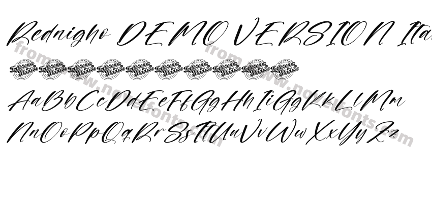 Rednigho DEMO VERSION ItalicPreview