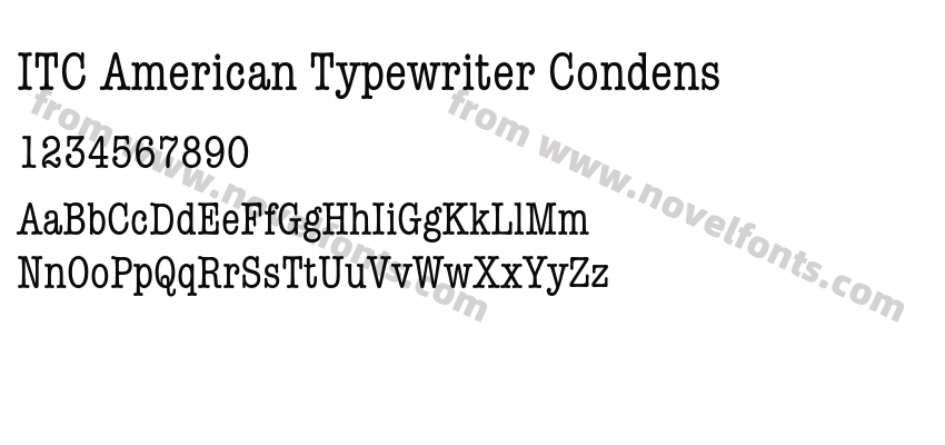 ITC American Typewriter CondensPreview