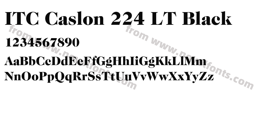 ITC Caslon 224 LT BlackPreview