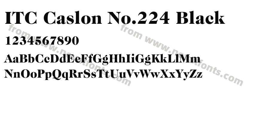 ITC Caslon No.224 BlackPreview