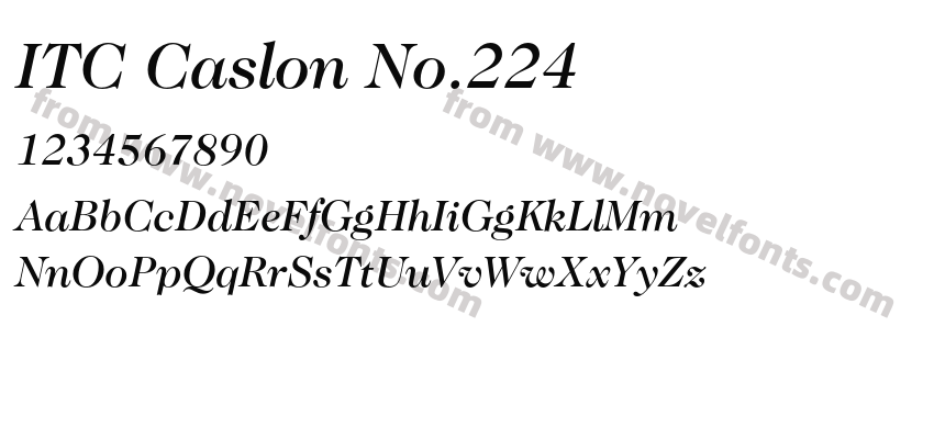 ITC Caslon No.224Preview