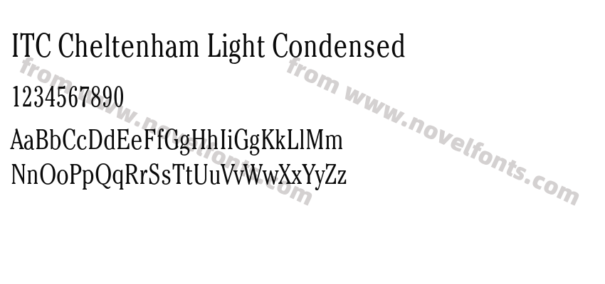 ITC Cheltenham Light CondensedPreview