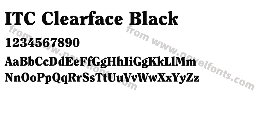 ITC Clearface BlackPreview