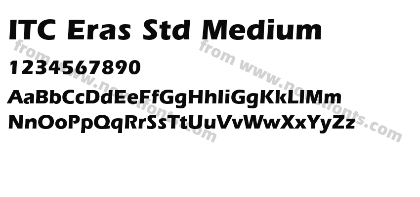 ITC Eras Std MediumPreview