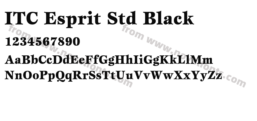 ITC Esprit Std BlackPreview