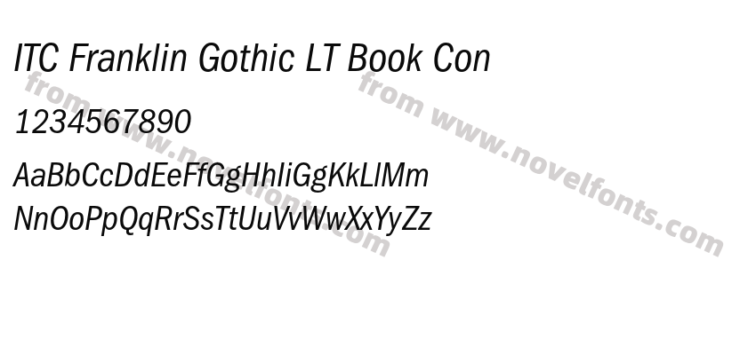 ITC Franklin Gothic LT Book ConPreview