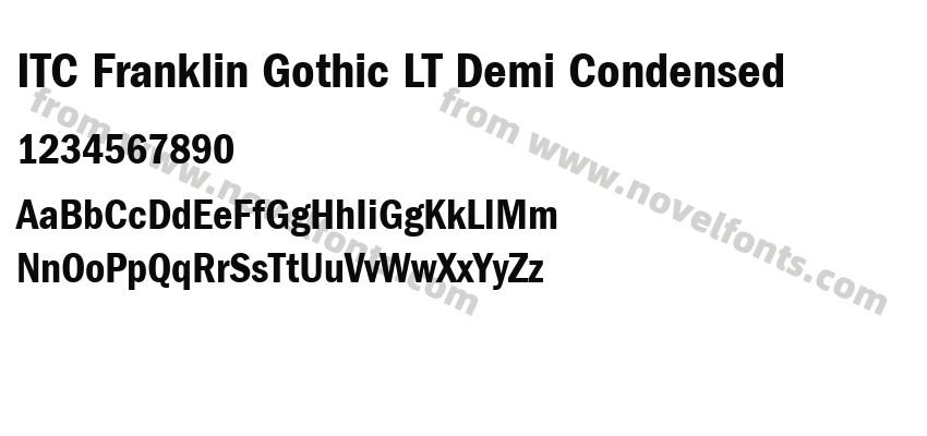 ITC Franklin Gothic LT Demi CondensedPreview