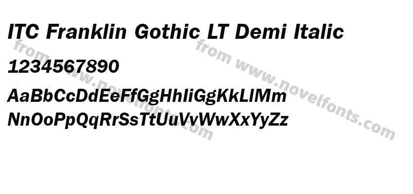 ITC Franklin Gothic LT Demi ItalicPreview