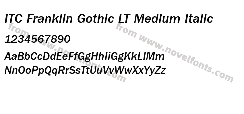 ITC Franklin Gothic LT Medium ItalicPreview