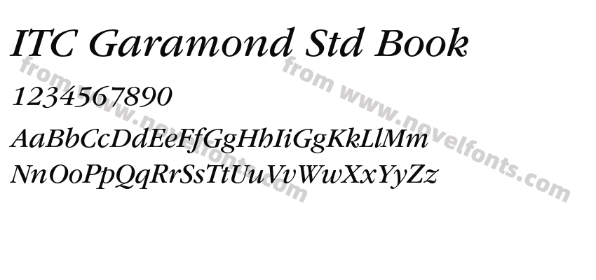 ITC Garamond Std BookPreview