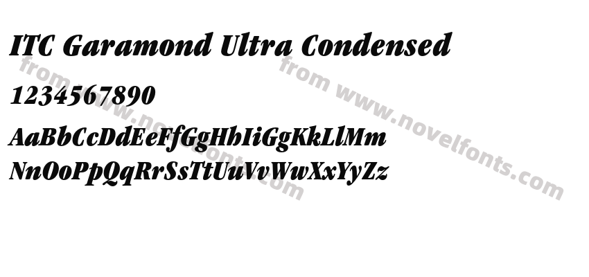 ITC Garamond Ultra CondensedPreview