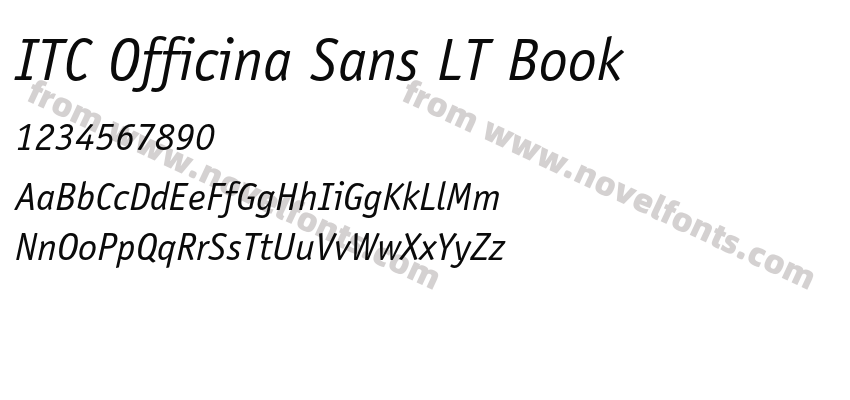 ITC Officina Sans LT BookPreview