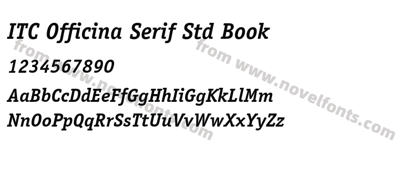 ITC Officina Serif Std BookPreview