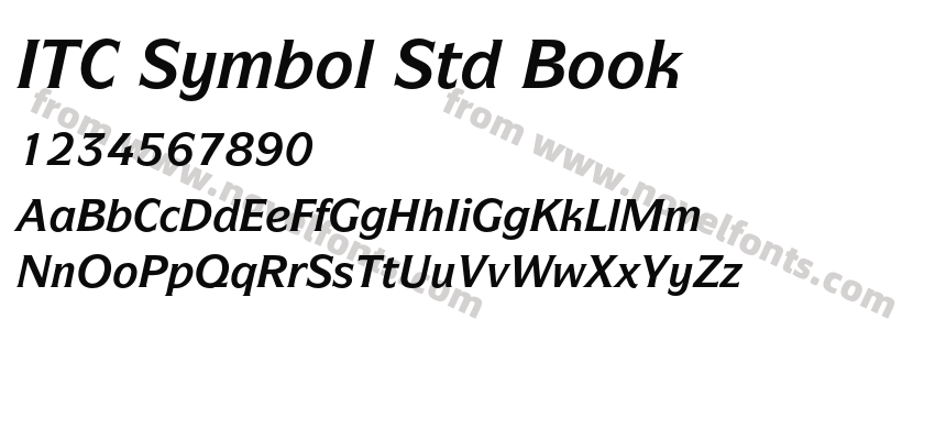 ITC Symbol Std BookPreview