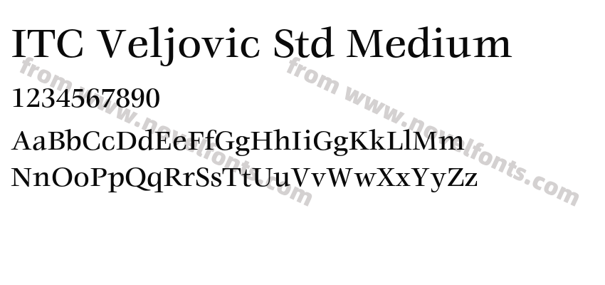 ITC Veljovic Std MediumPreview