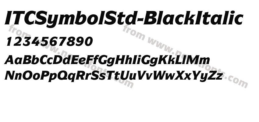 ITCSymbolStd-BlackItalicPreview