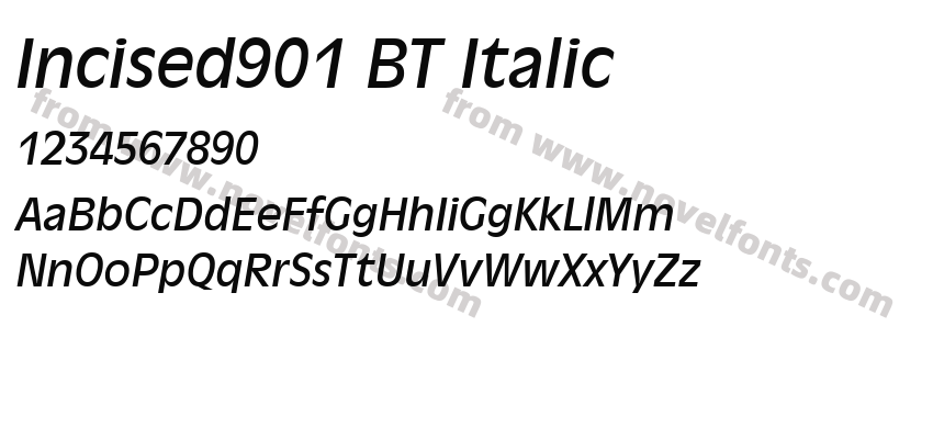 Incised901 BT ItalicPreview