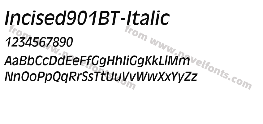 Incised901BT-ItalicPreview