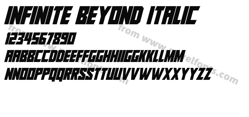 Infinite Beyond ItalicPreview