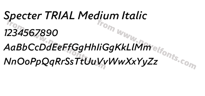 Specter TRIAL Medium ItalicPreview
