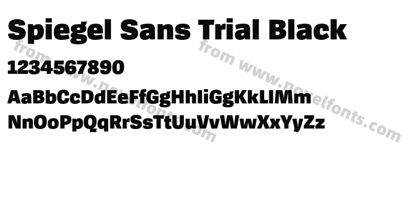 Spiegel Sans Trial BlackPreview