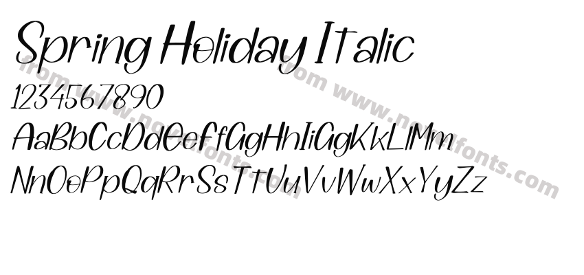 Spring Holiday ItalicPreview