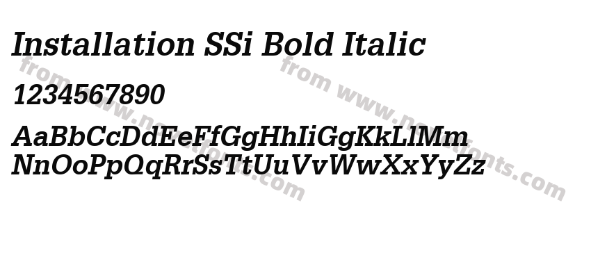 Installation S Si Bold ItalicPreview