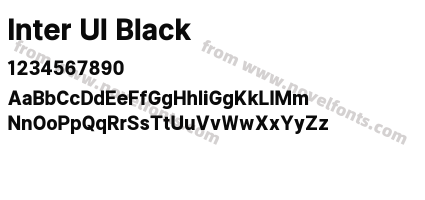 Inter UI BlackPreview