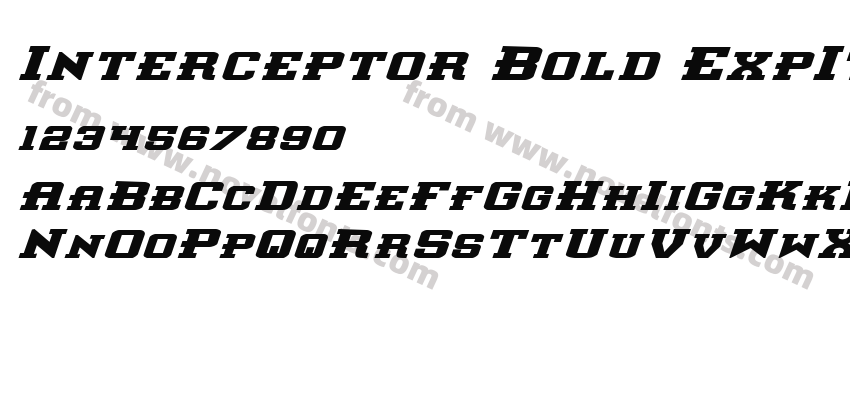 Interceptor Bold ExpItalicPreview