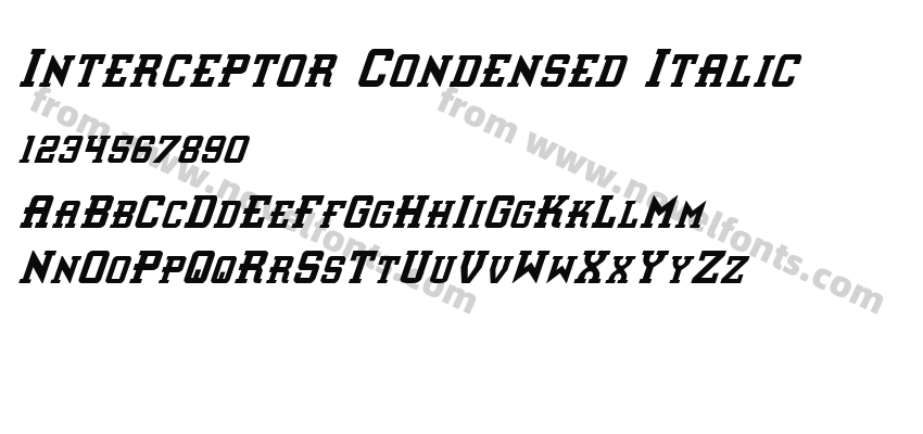 Interceptor Condensed ItalicPreview