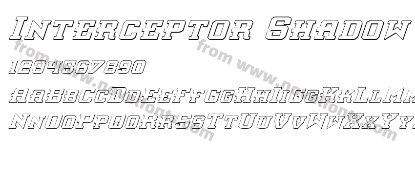 Interceptor Shadow ItalicPreview