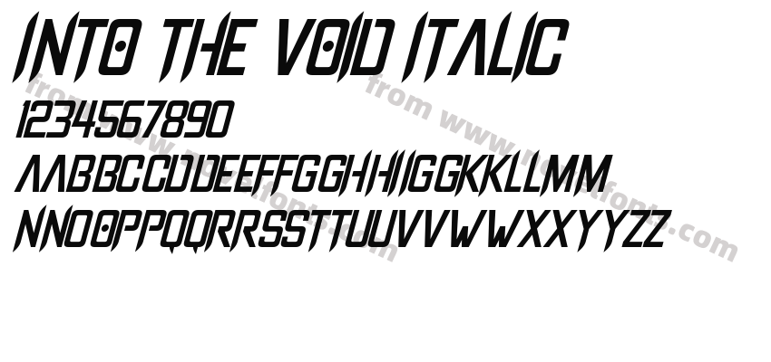 Into The Void ItalicPreview