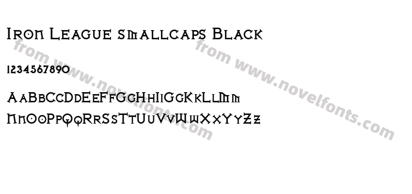 Iron League smallcaps BlackPreview