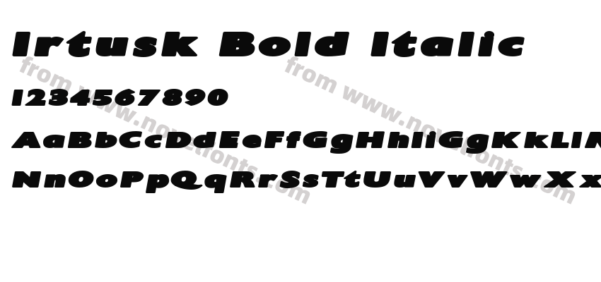 Irtusk Bold ItalicPreview