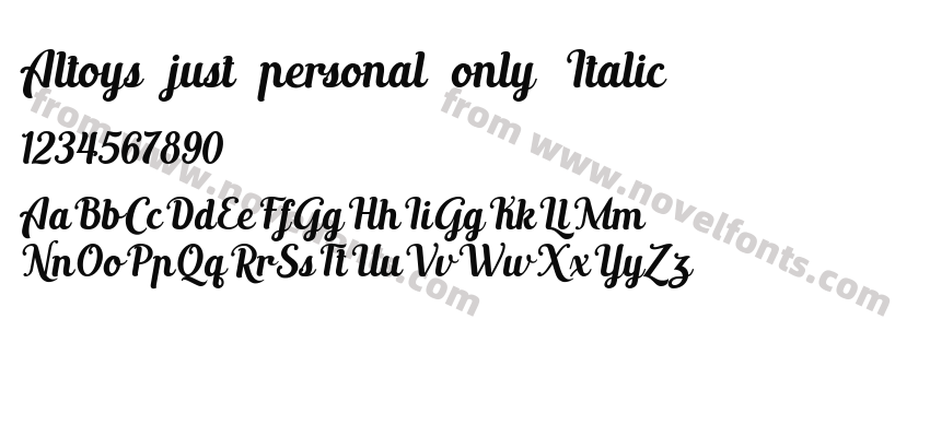 Altoys just personal only ItalicPreview