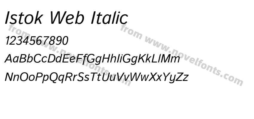 Istok Web ItalicPreview