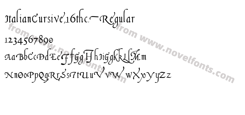 ItalianCursive,16thc.-RegularPreview