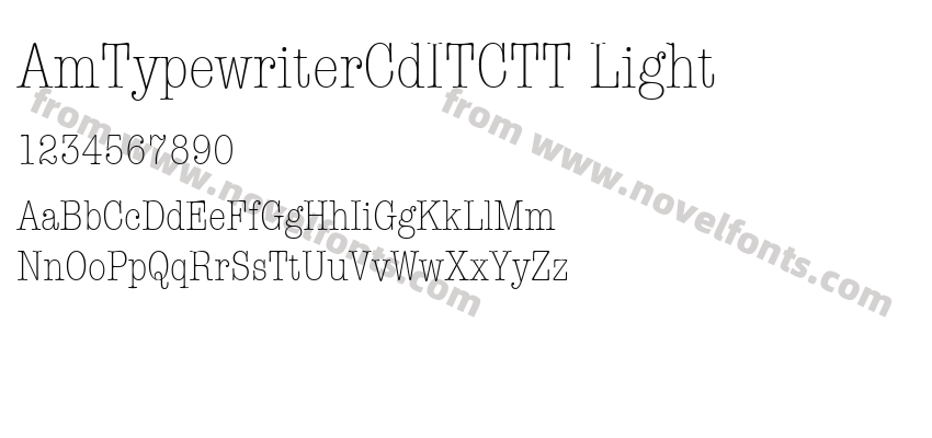 AmTypewriterCdITCTT LightPreview