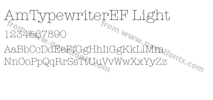 AmTypewriterEF LightPreview