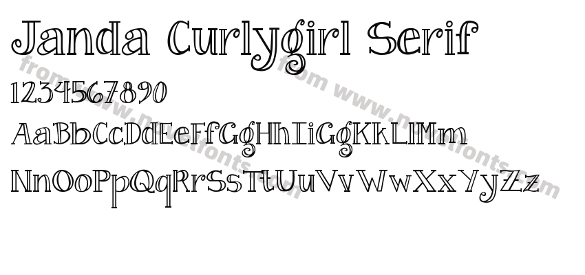 Janda Curlygirl SerifPreview