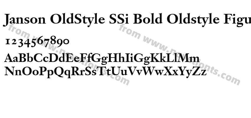 Janson OldStyle SSi Bold Oldstyle FiguresPreview