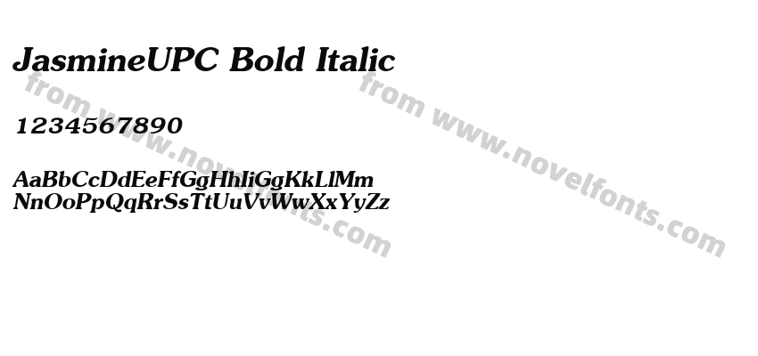 JasmineUPC Bold ItalicPreview