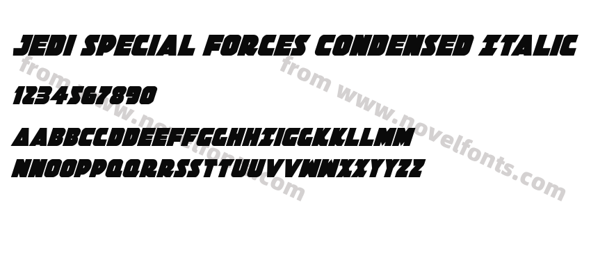 Jedi Special Forces Condensed ItalicPreview