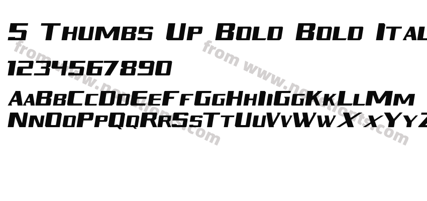5 Thumbs Up Bold Bold ItalicPreview