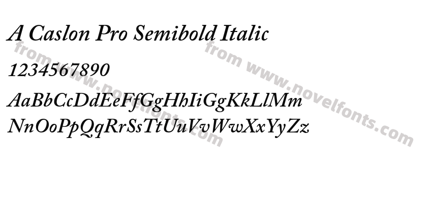 A Caslon Pro Semibold ItalicPreview