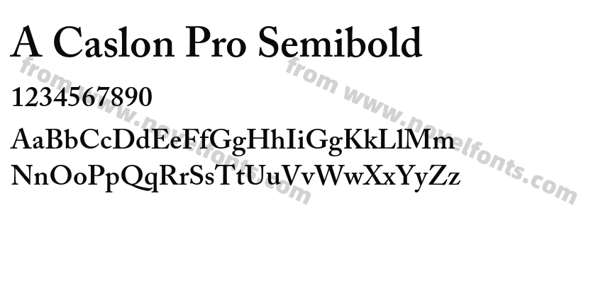 A Caslon Pro SemiboldPreview