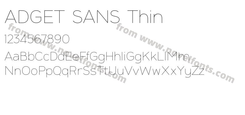 ADGET SANS ThinPreview